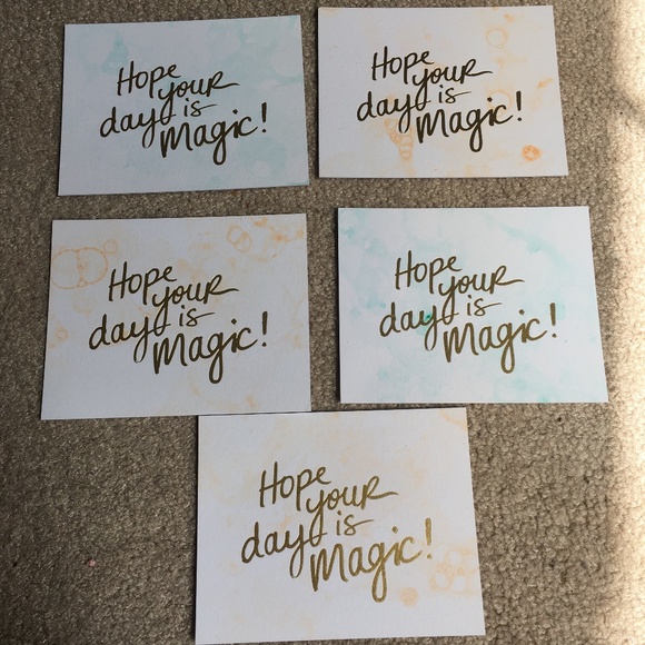Hand Crafted “Hope Your Day is Magic!” Thank You Cards - Picture 1 of 4